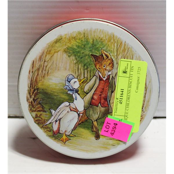 ANTIQUE CHILDRENS BISCUIT TIN