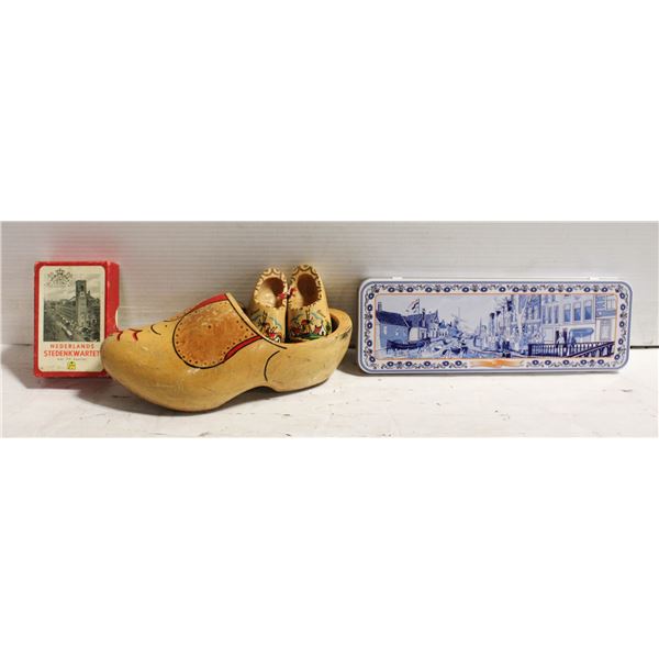 DUTCH ITEMS, SHOES, CARDS, CASE