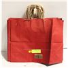 Image 1 : NEW PAPER BAGS 15.5X6X12.5 RED 25 COUNT