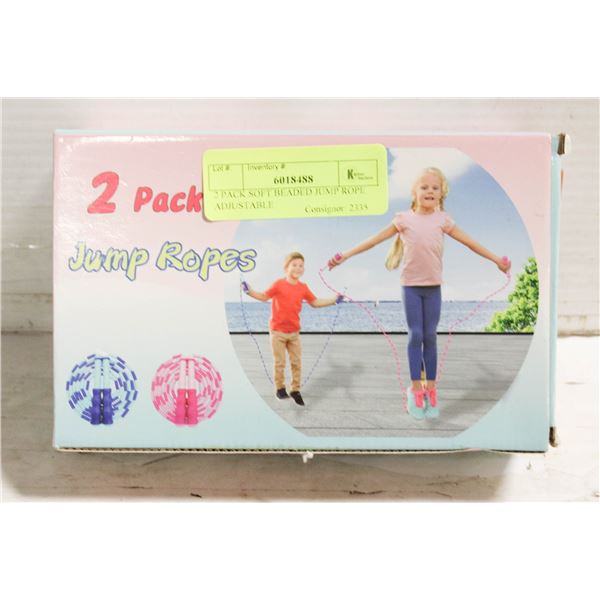 2 PACK SOFT BEADED JUMP ROPE ADJUSTABLE