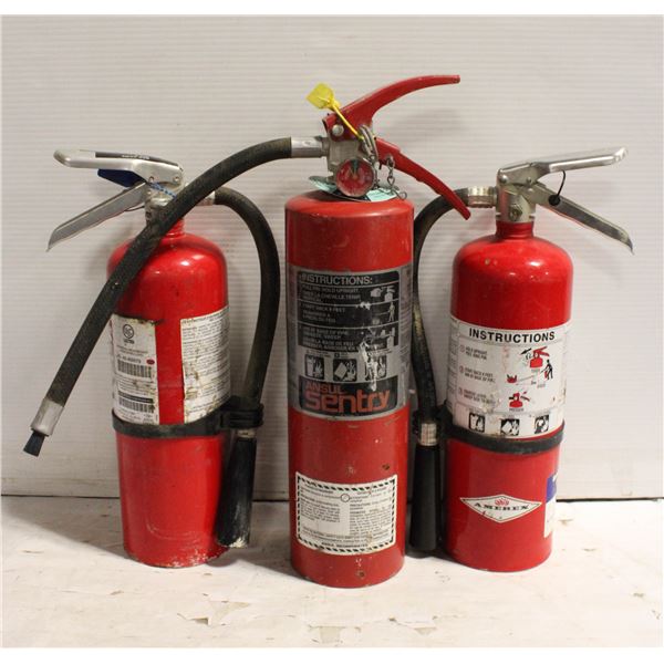 LOT OF 3 FIRE EXTINGUISHERS