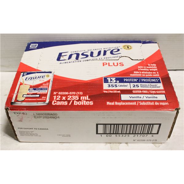 CASE OF ENSURE PLUS VANILLA EXP. NOV. 1/2025