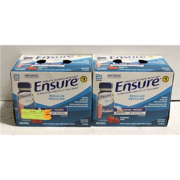 2 CASES OF 6 X 235ÿML ENSURE STRAWBERRY