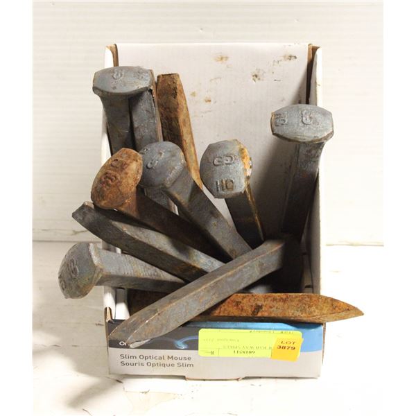 FLAT OF RAILWAY SPIKES