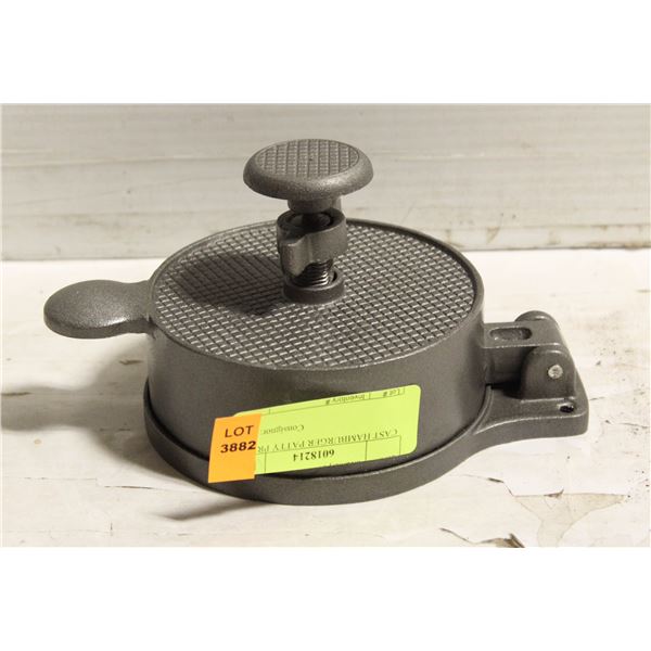 CAST HAMBURGER PATTY PRESS