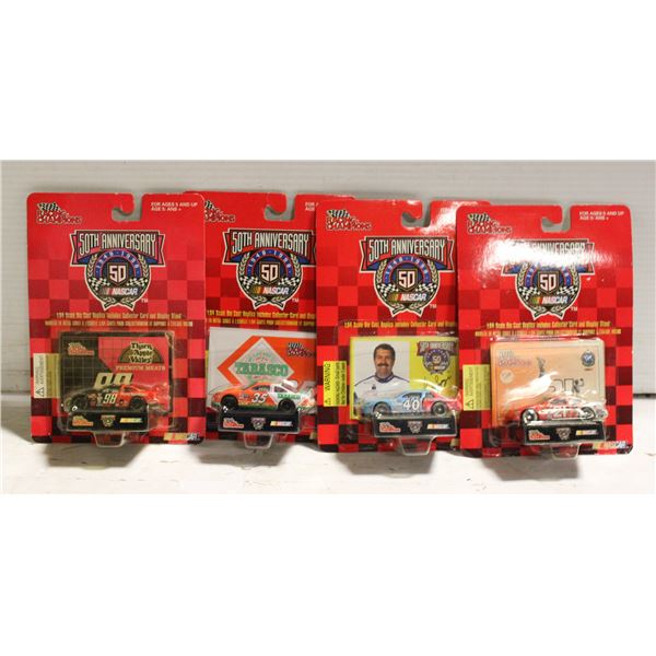 LOT OF 4 VINTAGE RACING CHAMPIONS 50TH ANNIVERSARY