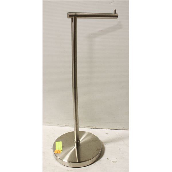 STAINLESS STEEL STANDING TOILET PAPER HOLDER