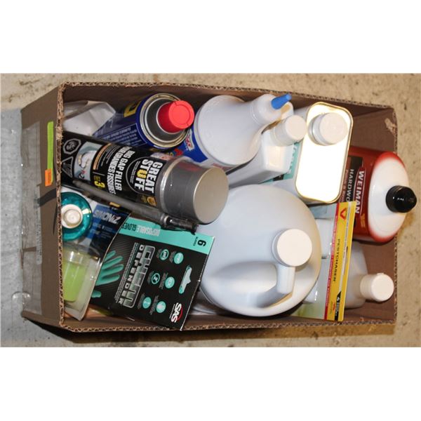 GARAGE/AUTO CLEANERS- BOX LOT ASSORTED