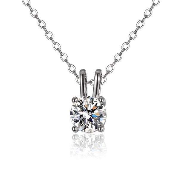 1 CT GRA CERTIFIED MOISSANITE 925 SILVER NECKLACE