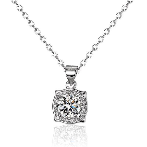 1 CT GRA CERTIFIED MOISSANITE 925 SILVER NECKLACE