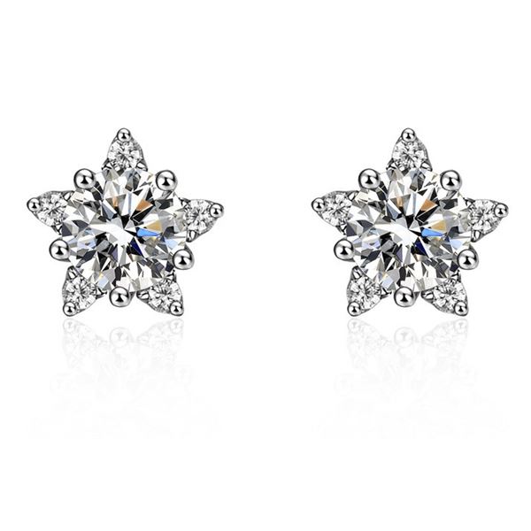 1 CT GRA CERTIFIED MOISSANITE 925 SILVER EARRINGS