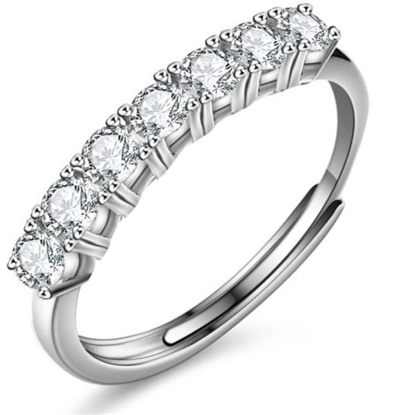 5 PIECES MOISSANITE STONES BAND STYLE RING