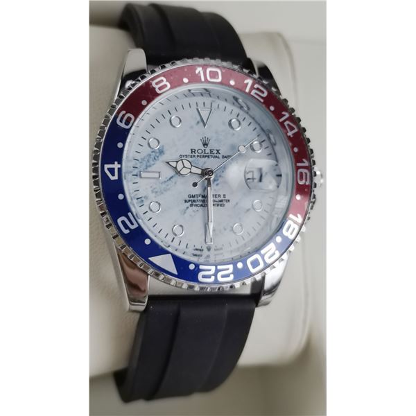 NEW REPLICA R0LEX "GMT MASTER II" QUARTZ WATCH