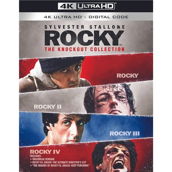 BRAND NEW ROCKY 1-4 4K ULTRA HD MOVIE SET