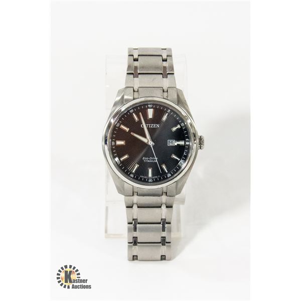 CITIZEN ECO-DRIVE TITANIUM MEN'S WATCH W/ DATE