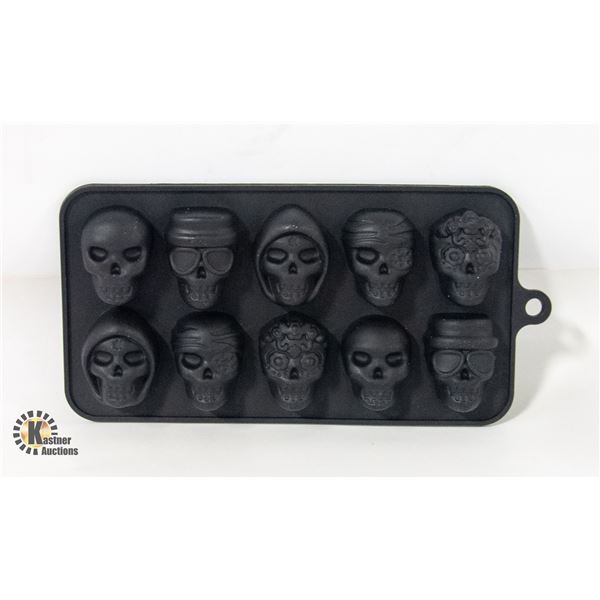 #826-5 DIFFERENT SKULL MOLDS WITH 2 OF EACH MADE