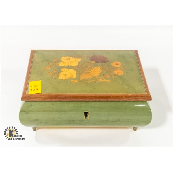 ITALIAN SORRENTO WOODEN INLAY MUSICAL JEWELRY