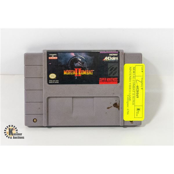 1992 MORTAL COMBAT II SUPER NINTENDO VIDEO GAME