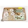 Image 1 : FLAT OF COLLECTIBLE COINS & CURRENCY WITH