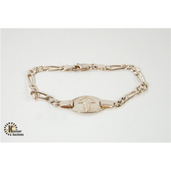 925 SILVER BRACELET ENGRAVABLE MEDICAL ALERT BAND