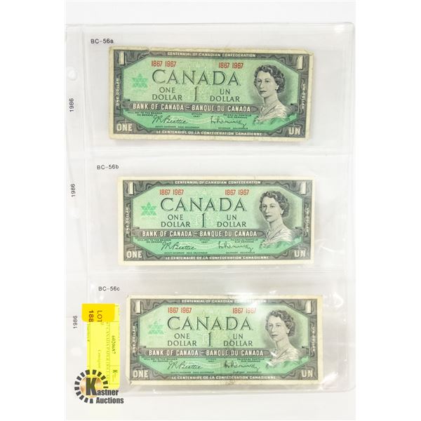 1867 1967 CANADA PAPER DOLLARS BEATTIE