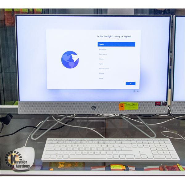 WHITE HP ALL-IN ONE DESKTOP S/N: 8CC3041Q01