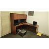 Image 1 : *OFFSITE* OFFICE DESK SOLD W. COMPUTER & MICROWAVE