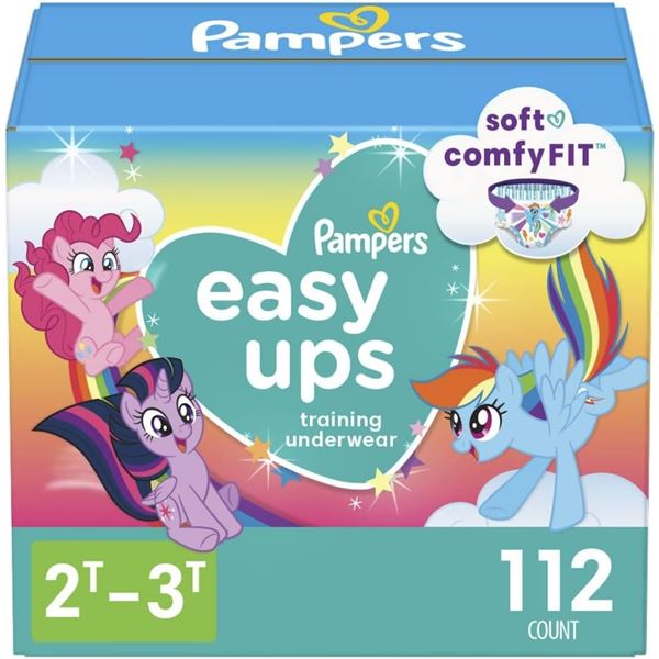 112 MY LITTLE PONY PAMPERS EASY UPS SIZE 2T / 3T