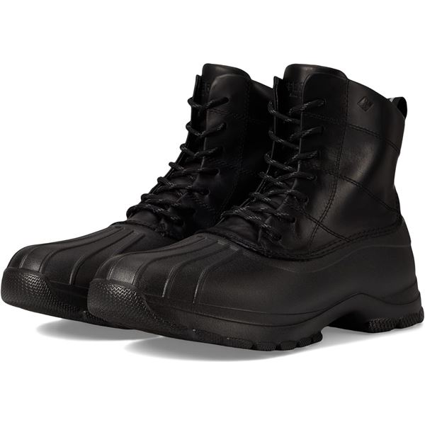 NEW MENS SPERRY DUCK FLOAT BLACK BLOODED BOOTS