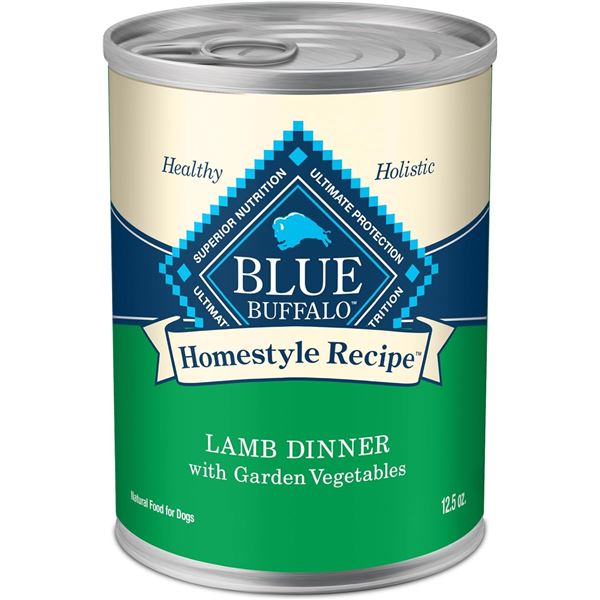 CASE OF 12 X 354G CANS BLUE BUFFALO LAMB DINNER