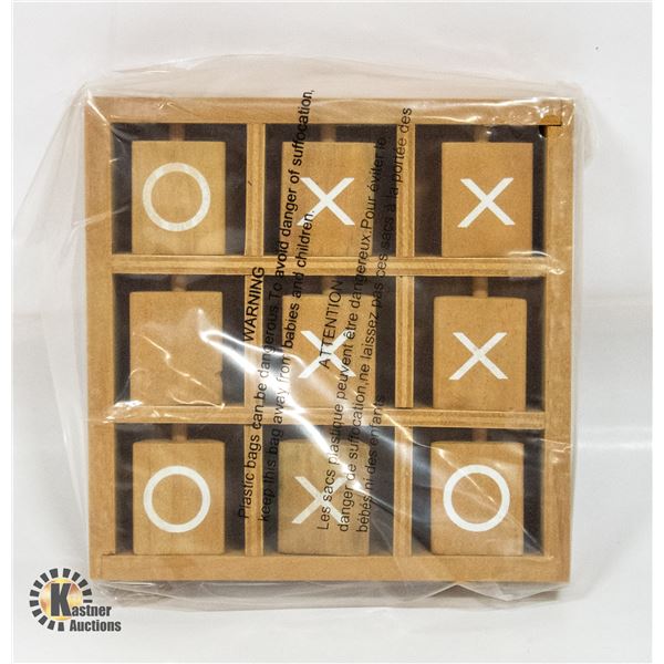 NEW HEY! PLAY! TIC TAC TOE SMALL WOODEN TRAVEL