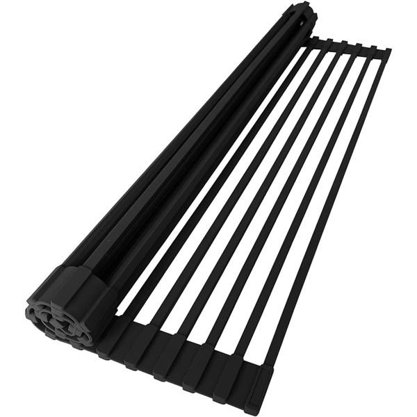 NEW WITH BOX OVER THE SINK ROLL UP DISH DRY RACK