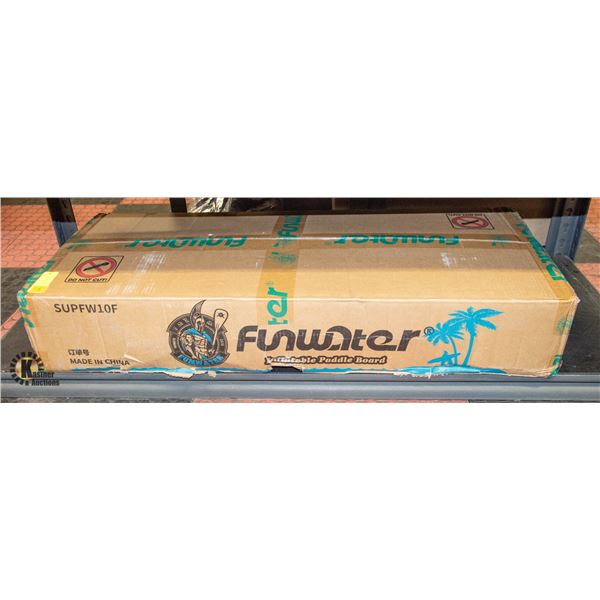 NEW IN BOX FUNWATER INFLATABLE PADDLE BOARD