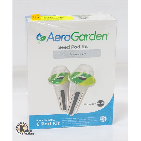 NEW AERO GARDEN GOURMET HERB 6 PACK SEED POD KIT