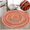 Image 1 : NEW CHINDI JUTE ROUND 6' MULTICOLOUR RUG