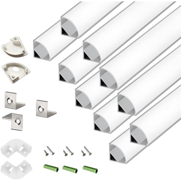 NEW PACK OF 10 V SHAPE LED STRIP ALUMINUM CHANNEL