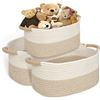 Image 1 : BRAND NEW SET OF 3 ROPE WOVEN TIDY STORAGE BASKETS