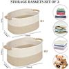 Image 2 : BRAND NEW SET OF 3 ROPE WOVEN TIDY STORAGE BASKETS