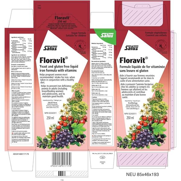 NEW 500ML + 250ML SALUS FLORAVIT LIQUID IRON