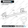 Image 2 : NEW WITH BOX KOKOSIRI MATTE BLACK 24" TOWEL BAR