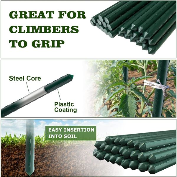 25 X 3FT JOLLYBOWER STEEL PLANT STAKES