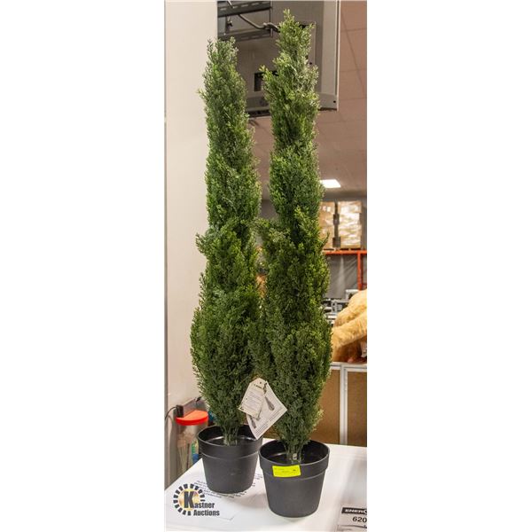NEW LAIWOT 4 FEET ARTIFICAL CEDAR TREES SET OF 2