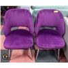 Image 1 : PAIR OF PURPLE SWADE CHAIRS
