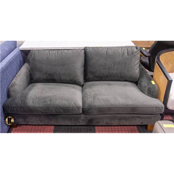 SHOWHOME CHARCOAL GREY MODERN LOVE SEAT