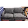 Image 1 : SHOWHOME CHARCOAL GREY MODERN LOVE SEAT