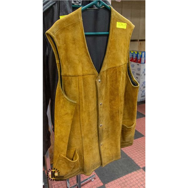 DEER SKIN VEST SIZE 52 HANDMADE