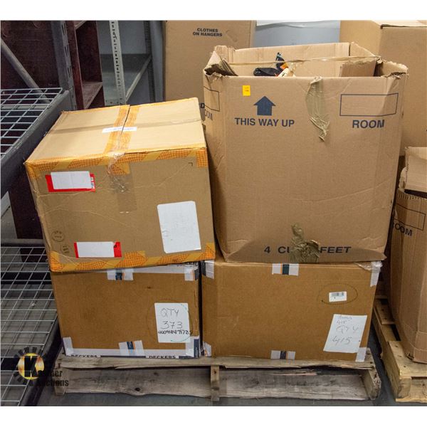 PALLET OF FREIGHT CLAIM CLOTHING / MASKS