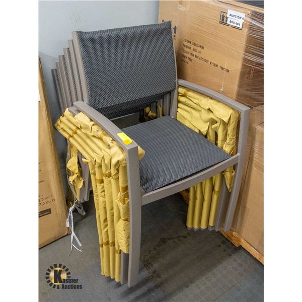 LOT OF 6 MESH BACK CHAIRS