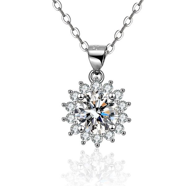 2 CT GRA CERTIFIED MOISSANITE 925 SILVER NECKLACE