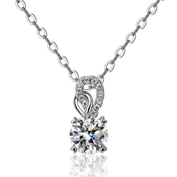 1 CT GRA CERTIFIED MOISSANITE 925 SILVER NECKLACE